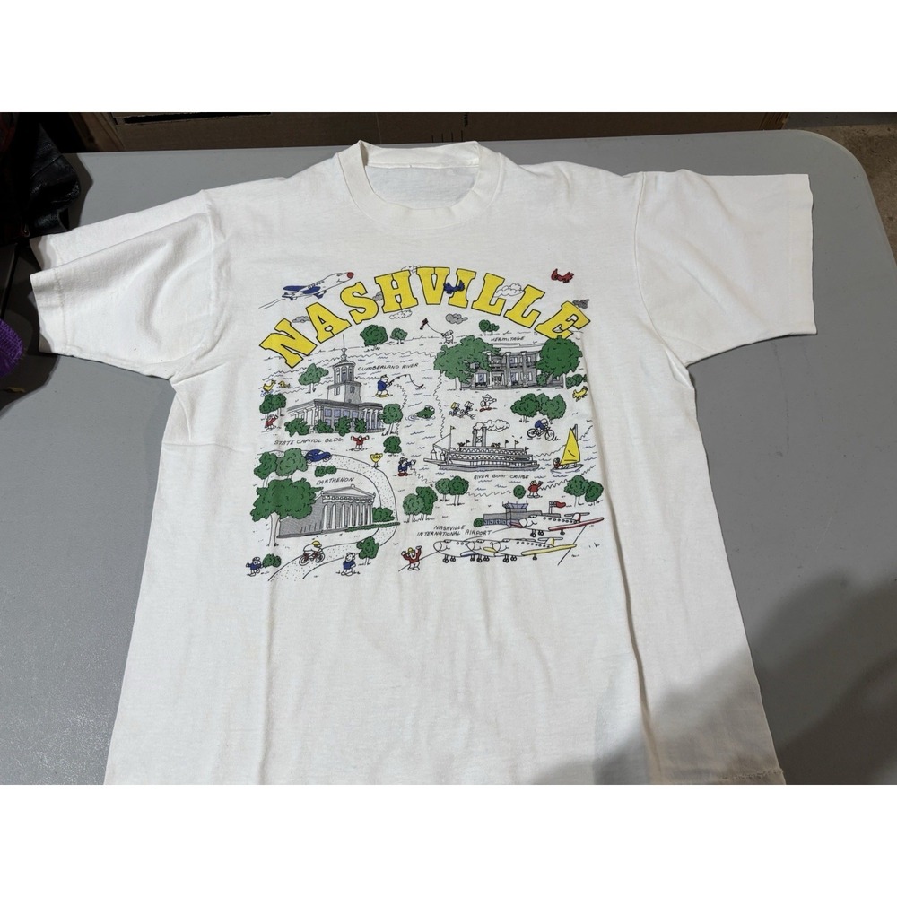 Vtg Nashville Cartoon‎ Large T Shirt